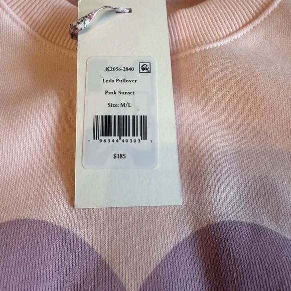NWT LoveShackFancy Blush Pink Sweatshirt - Picture 7 of 10
